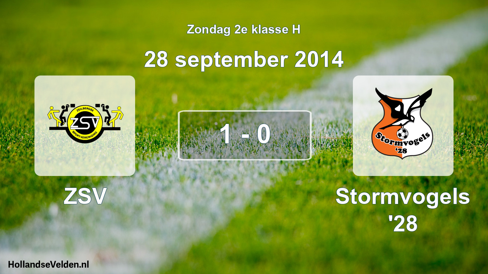 Total number of matches played: ZSV - Stormvogels '28 1 - 0 (28 September 2014)
