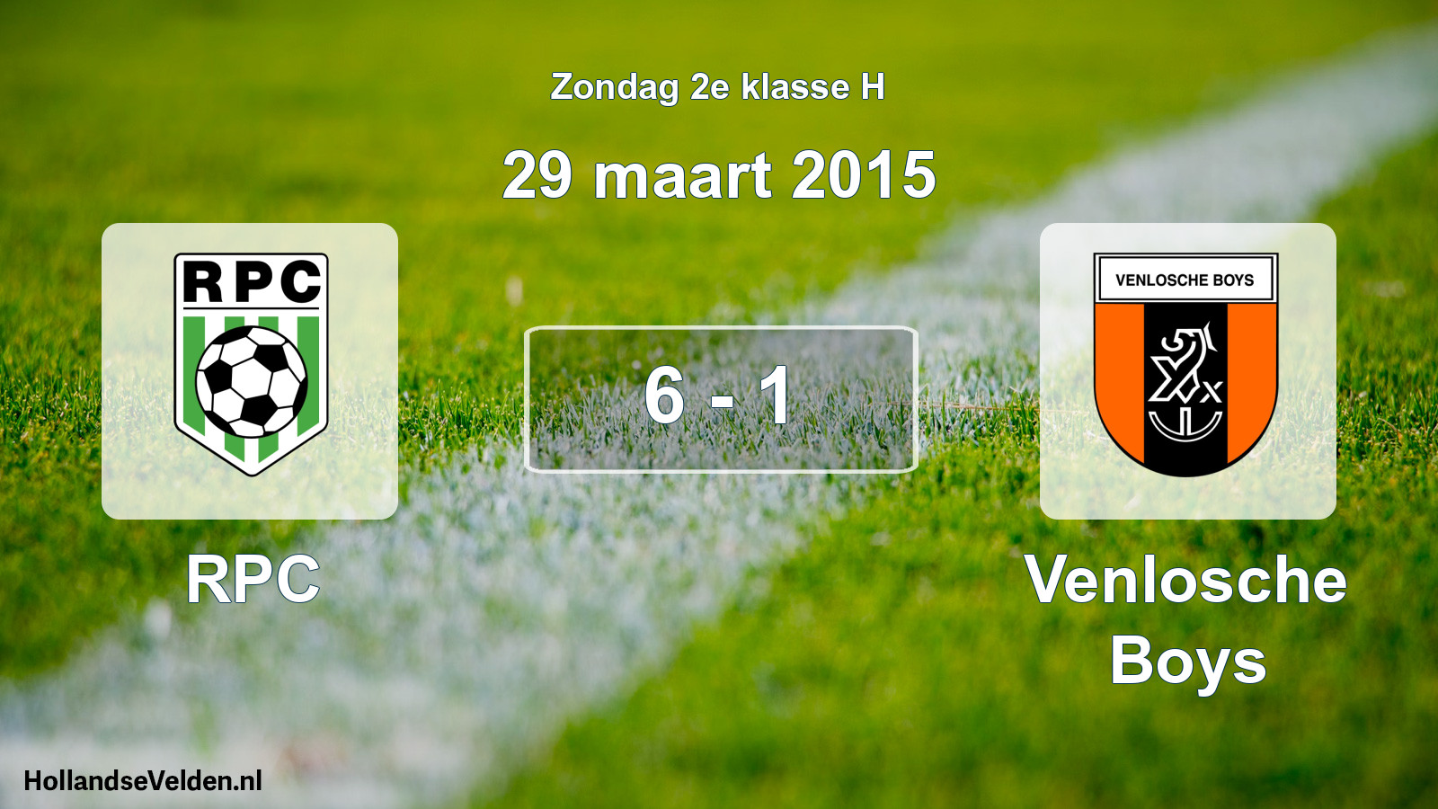 Total number of matches played: RPC - Venlosche Boys 6 - 1 (29 March 2015)