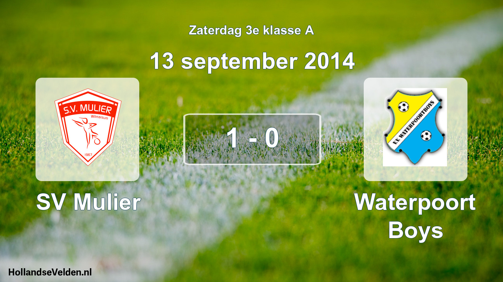 Total number of matches played: SV Mulier - Waterpoort Boys 1 - 0 (13 September 2014)