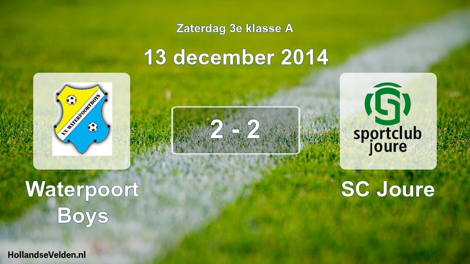 Total number of matches played: Waterpoort Boys - SC Joure 2 - 2 (13 December 2014)