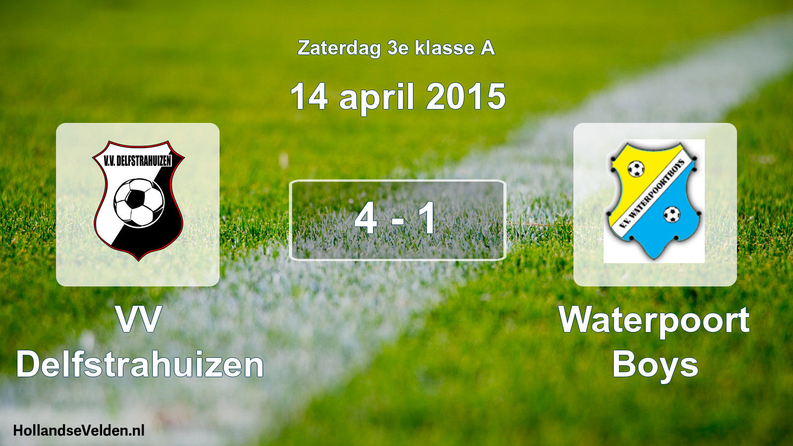 Total number of matches played: VV Delfstrahuizen - Waterpoort Boys 4 - 1 (14 April 2015)