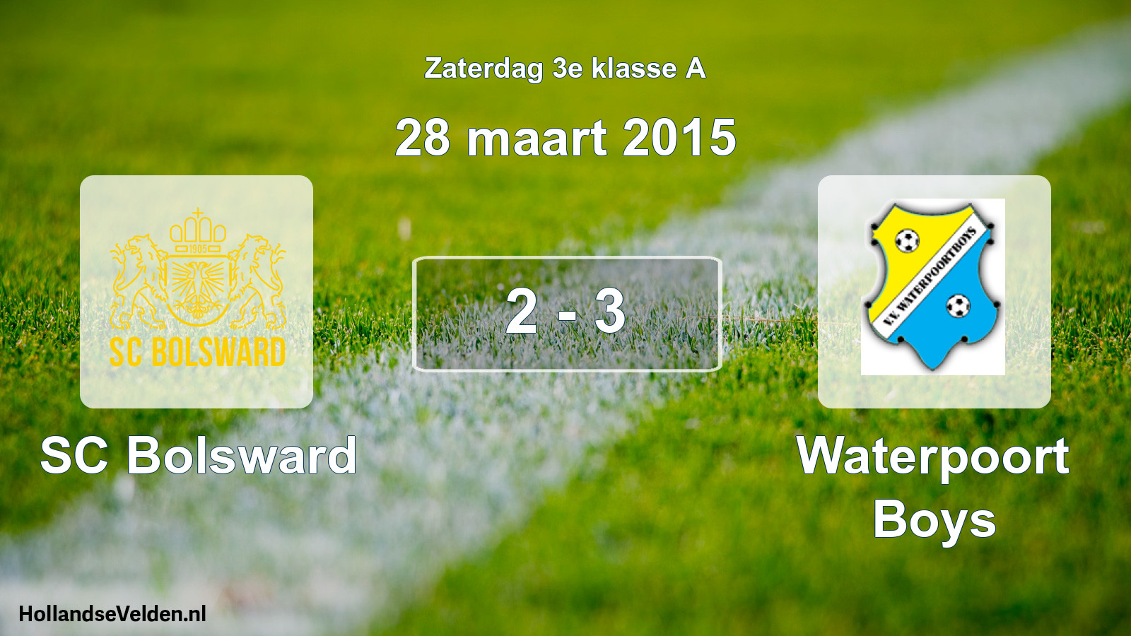 Total number of matches played: SC Bolsward - Waterpoort Boys 2 - 3 (28 March 2015)