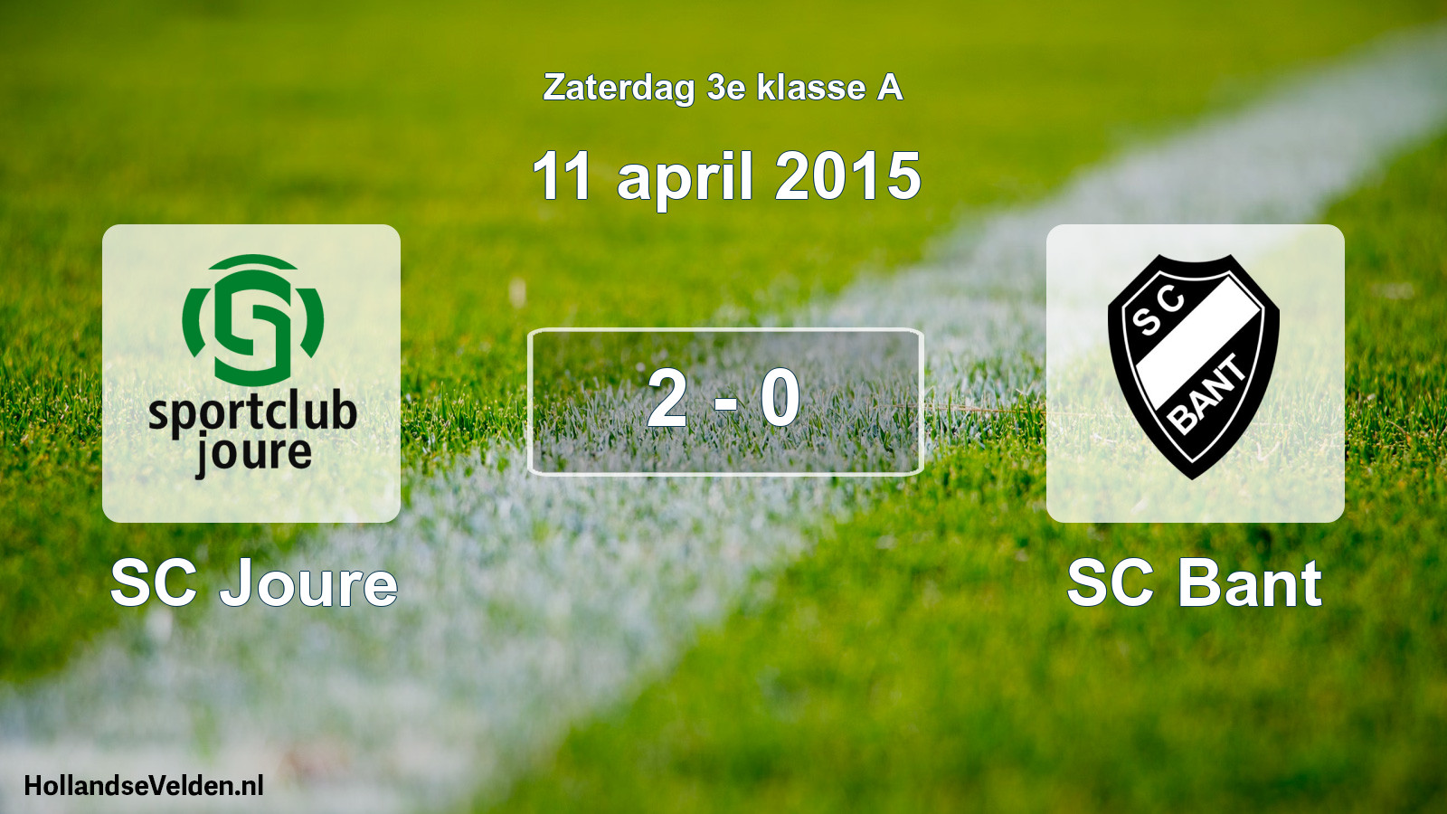 Total number of matches played: SC Joure - SC Bant 2 - 0 (11 April 2015)