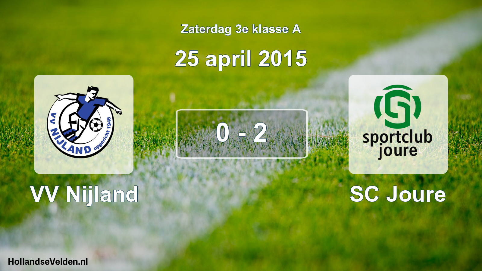 Total number of matches played: VV Nijland - SC Joure 0 - 2 (25 April 2015)