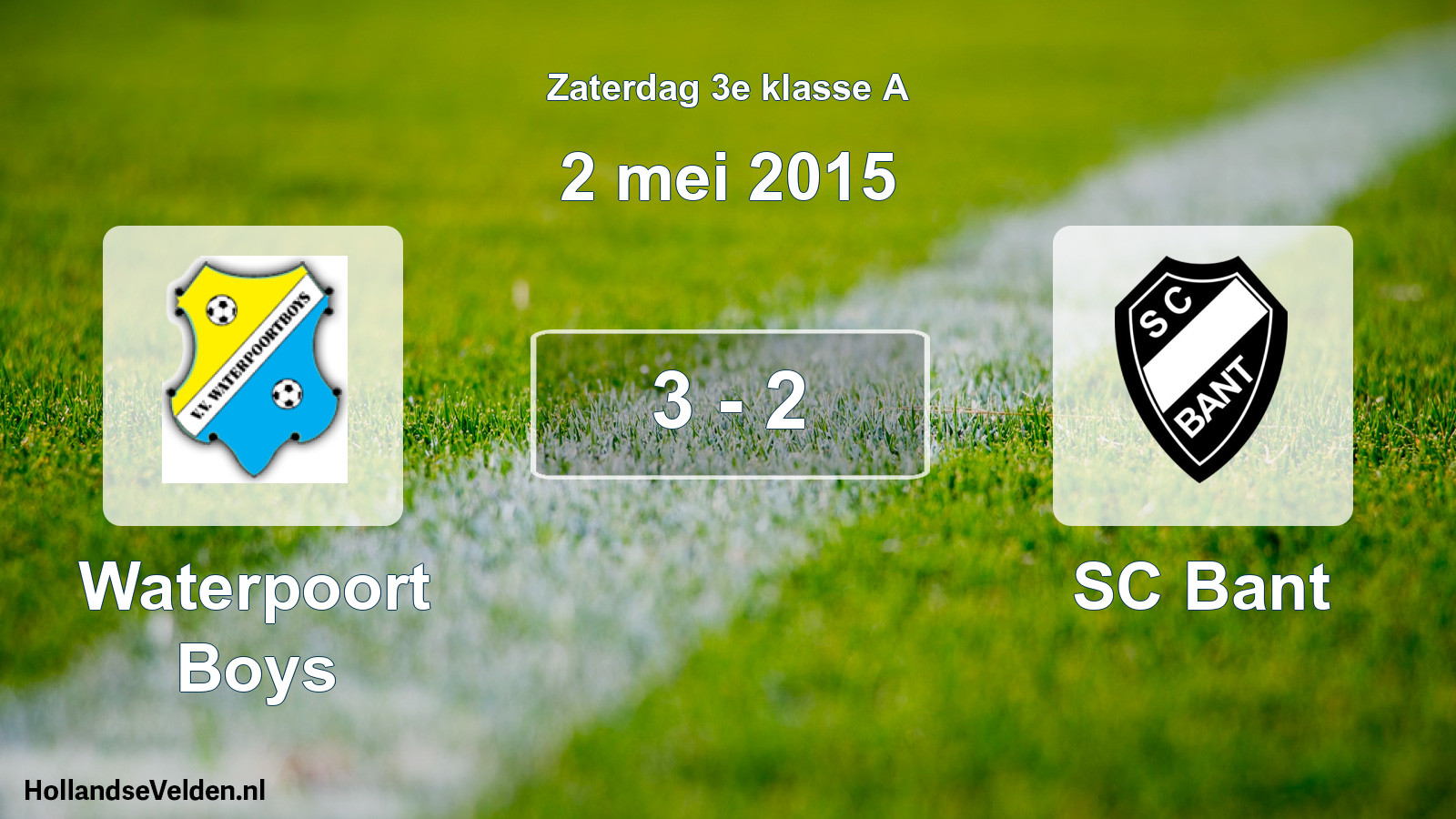 Total number of matches played: Waterpoort Boys - SC Bant 3 - 2 (2 May 2015)