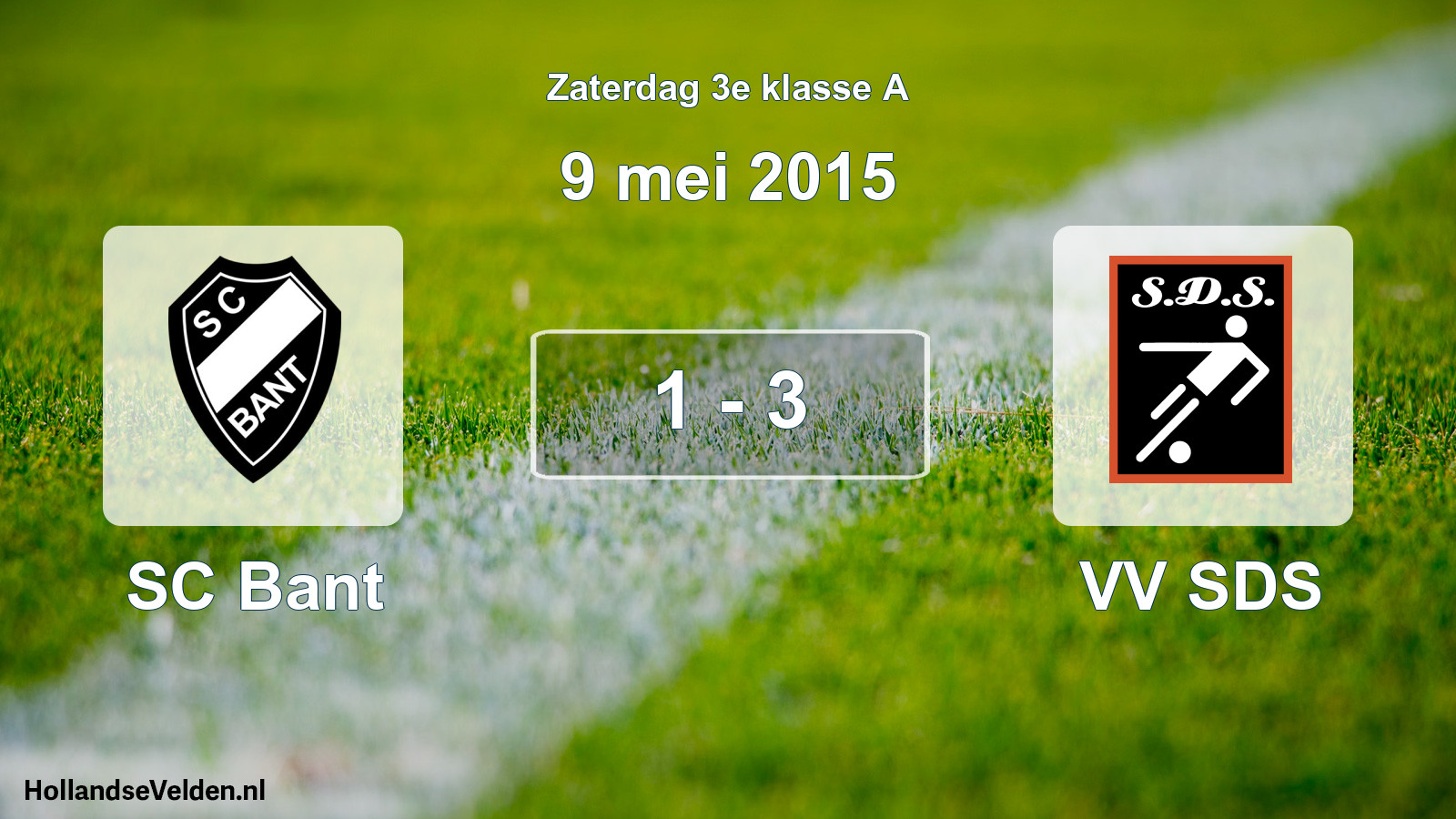 Total number of matches played: SC Bant - VV SDS 1 - 3 (9 May 2015)