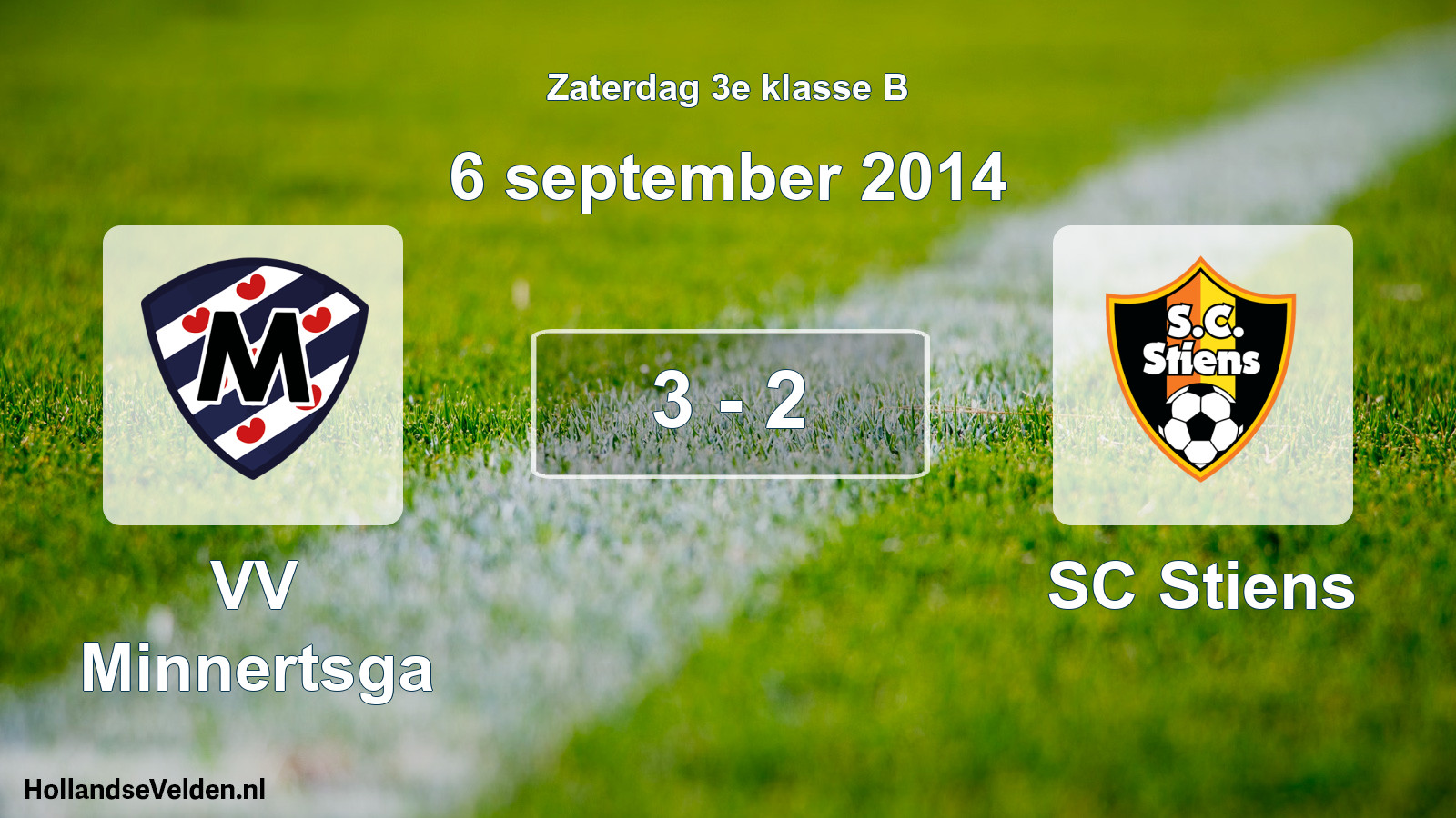 Total number of matches played: VV Minnertsga - SC Stiens 3 - 2 (6 September 2014)