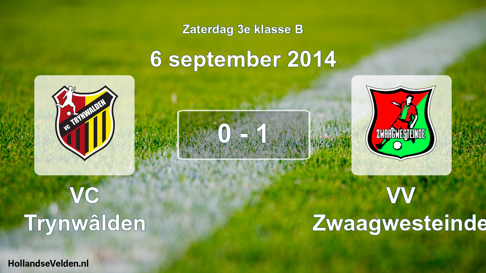 Total number of matches played: VC Trynwâlden - VV Zwaagwesteinde 0 - 1 (6 September 2014)