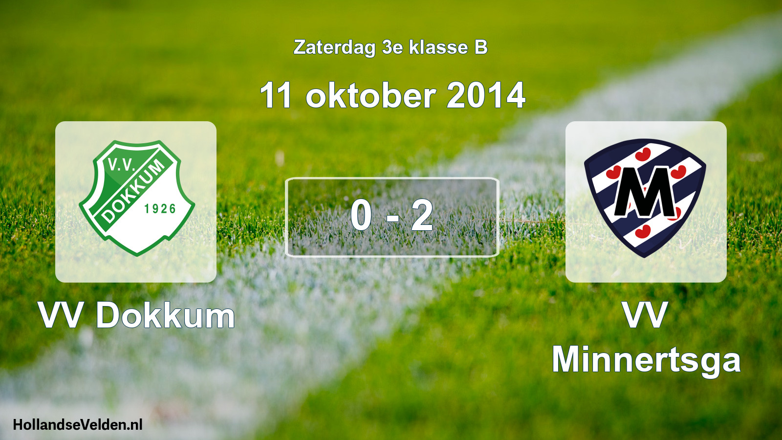 Total number of matches played: VV Dokkum - VV Minnertsga 0 - 2 (11 October 2014)