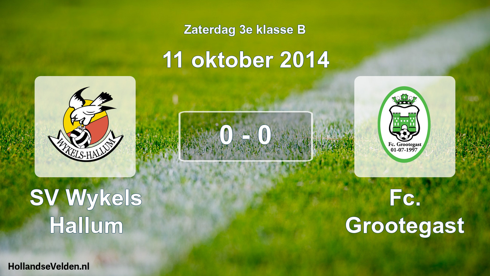Total number of matches played: SV Wykels Hallum - Fc. Grootegast 0 - 0 (11 October 2014)