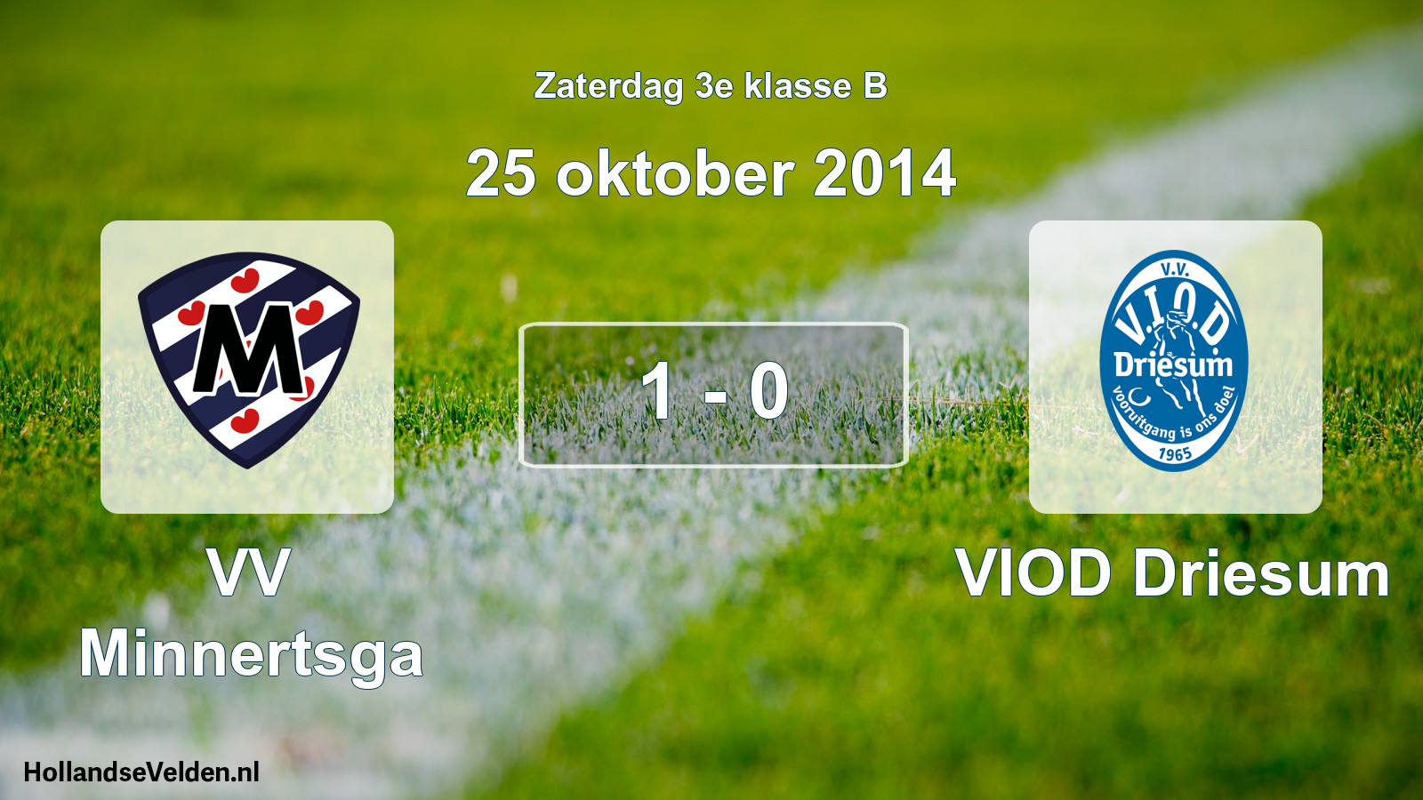 Total number of matches played: VV Minnertsga - VIOD Driesum 1 - 0 (25 October 2014)
