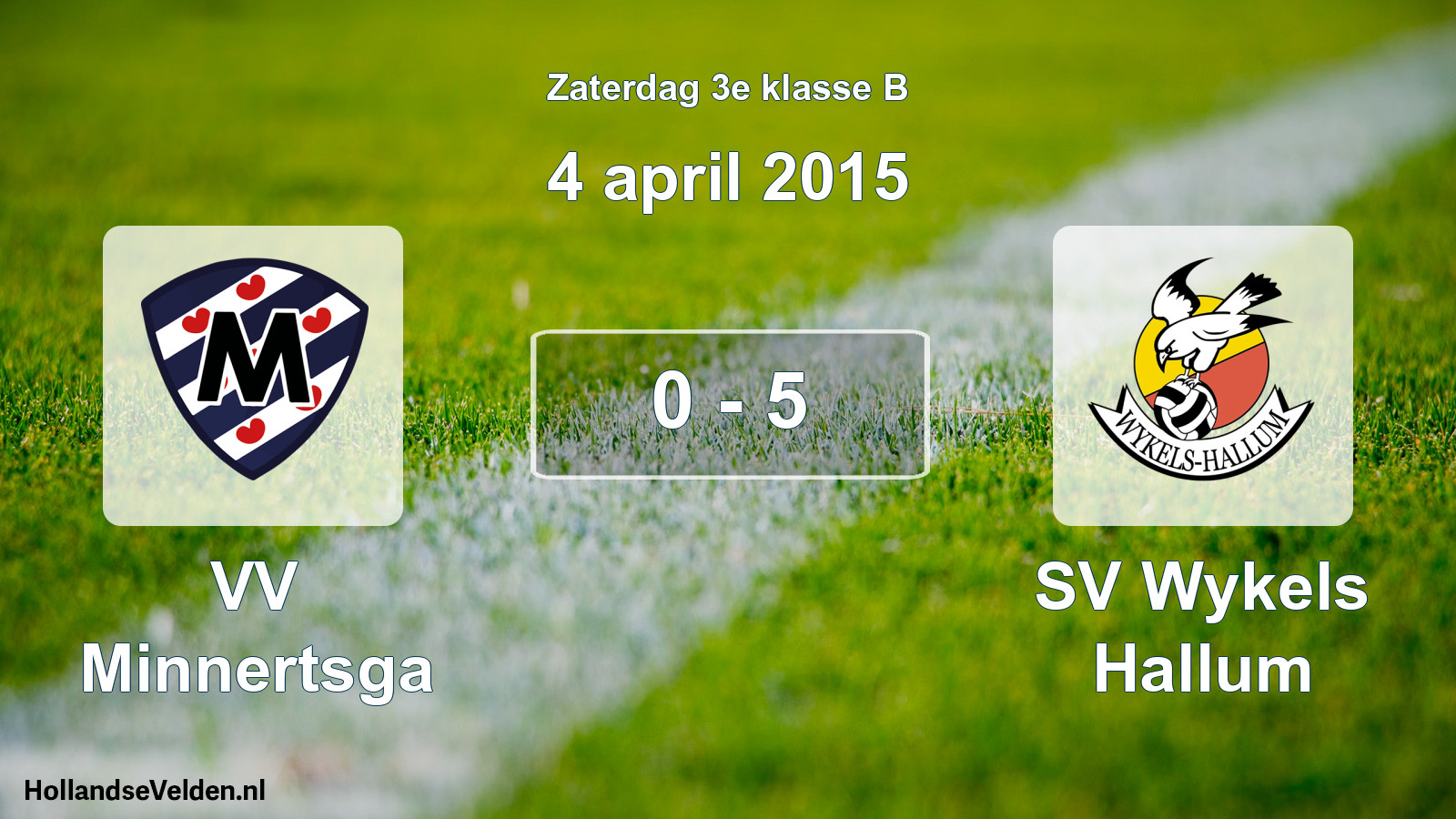 Total number of matches played: VV Minnertsga - SV Wykels Hallum 0 - 5 (4 April 2015)