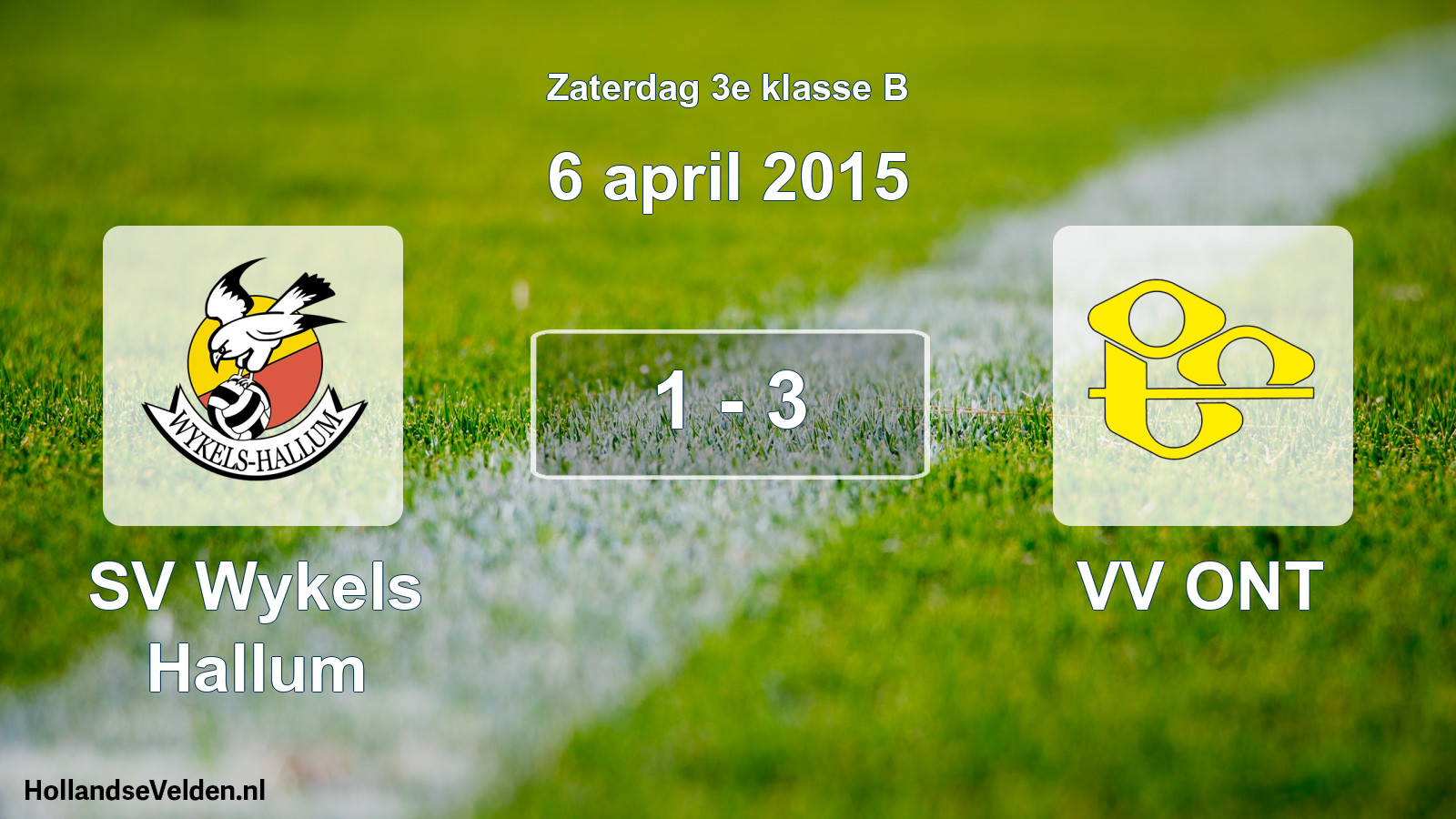 Total number of matches played: SV Wykels Hallum - VV ONT 1 - 3 (6 April 2015)
