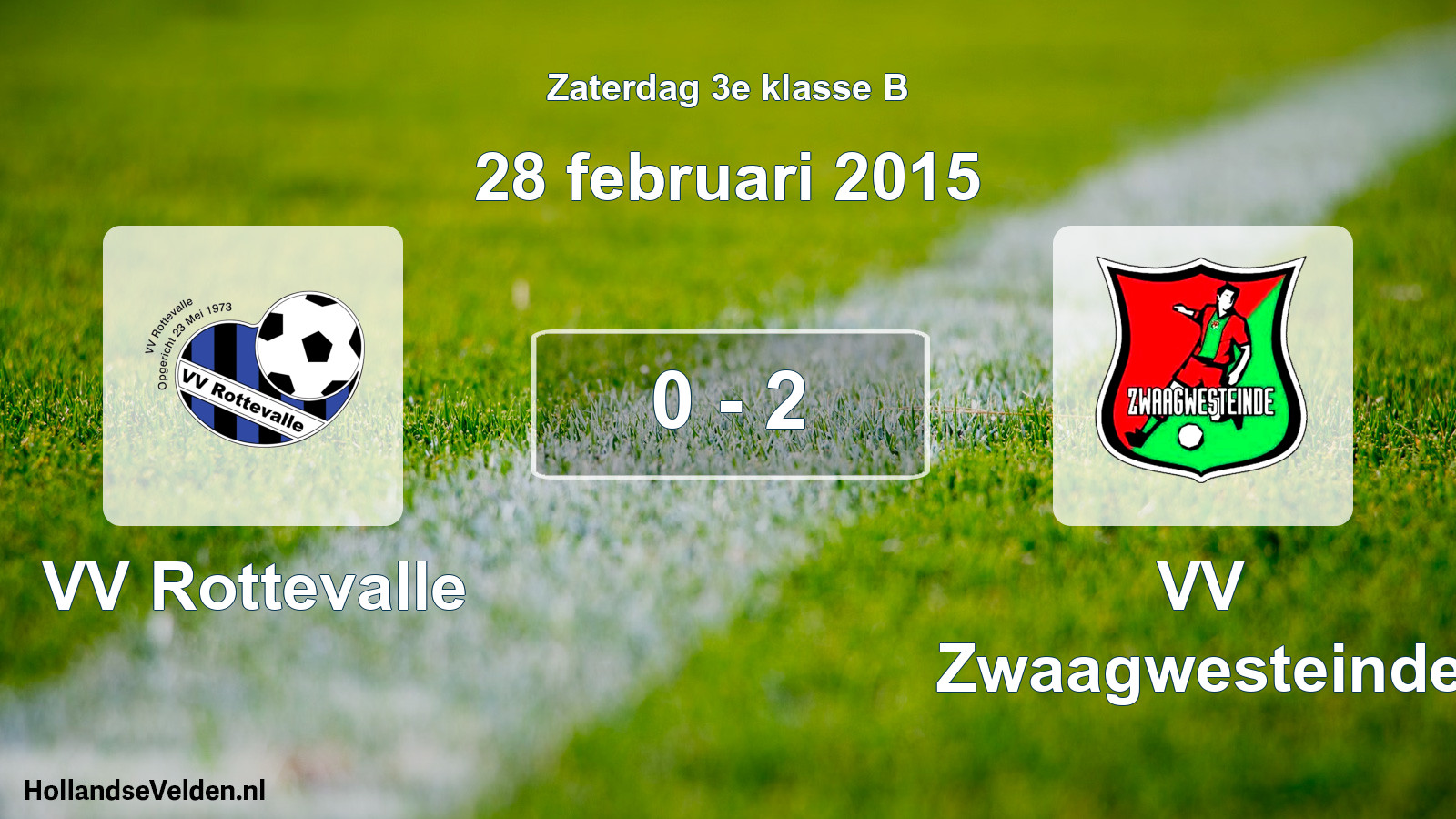Total number of matches played: VV Rottevalle - VV Zwaagwesteinde 0 - 2 (28 February 2015)