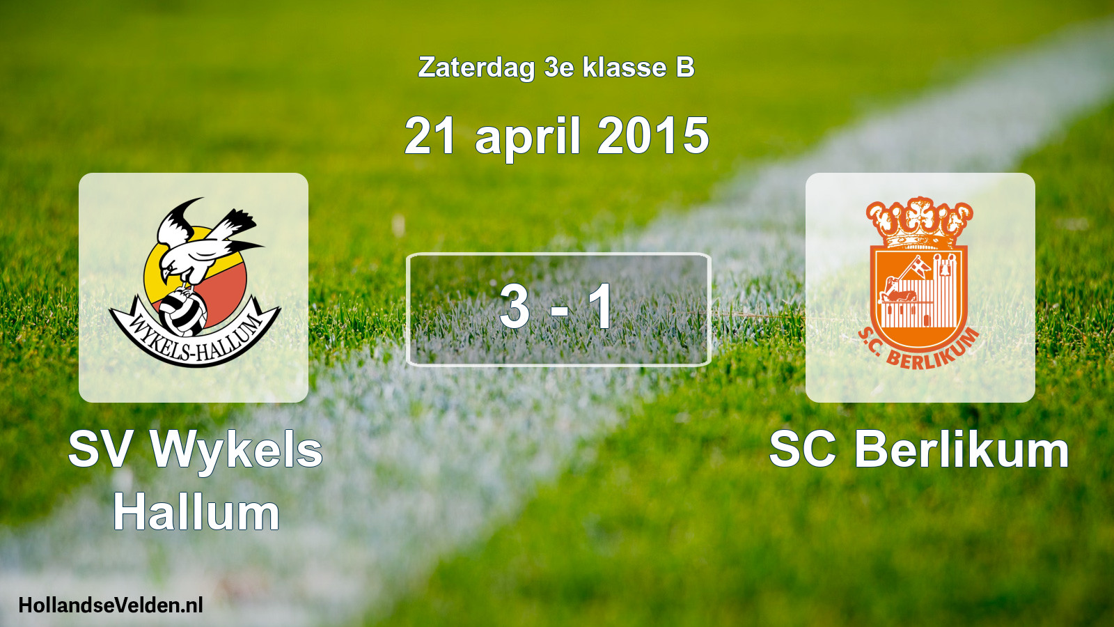 Total number of matches played: SV Wykels Hallum - SC Berlikum 3 - 1 (21 April 2015)