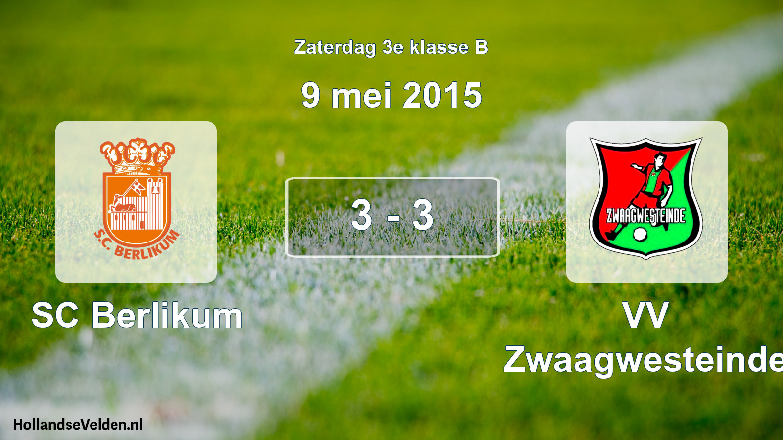 Total number of matches played: SC Berlikum - VV Zwaagwesteinde 3 - 3 (9 May 2015)