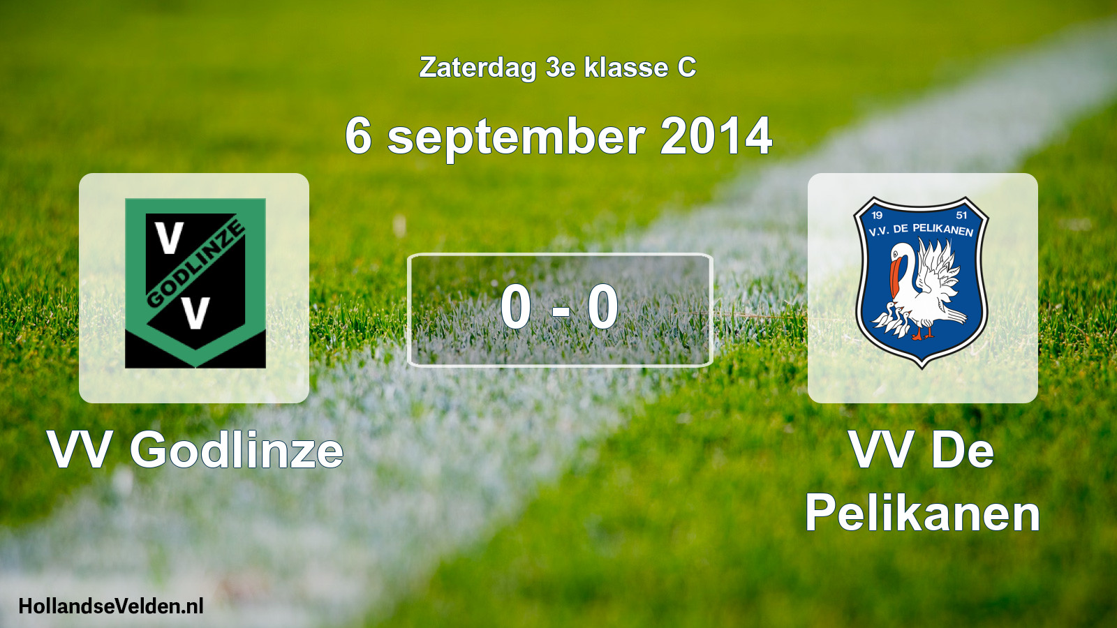 Total number of matches played: VV Godlinze - VV De Pelikanen 0 - 0 (6 September 2014)