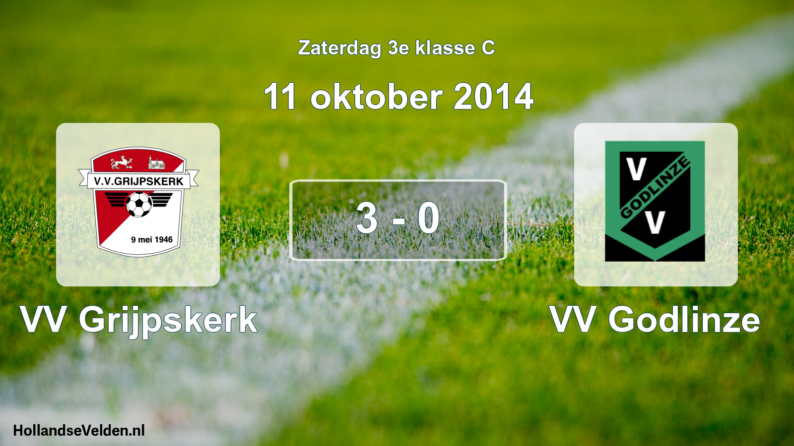 Total number of matches played: VV Grijpskerk - VV Godlinze 3 - 0 (11 October 2014)