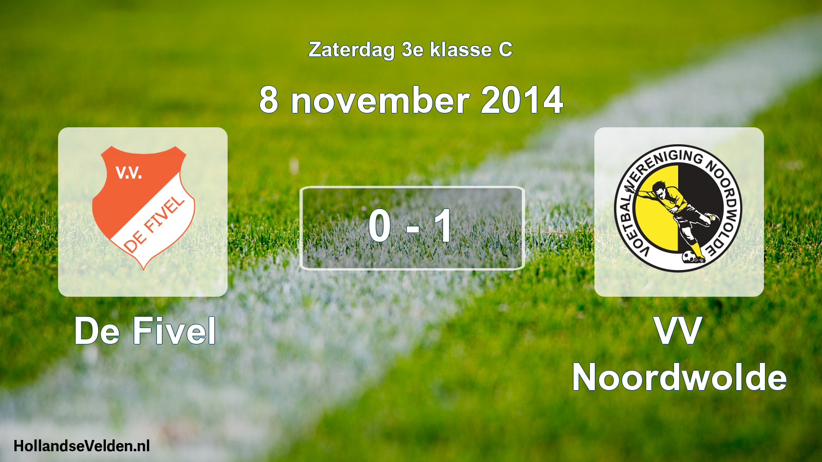 Total number of matches played: De Fivel - VV Noordwolde 0 - 1 (8 November 2014)