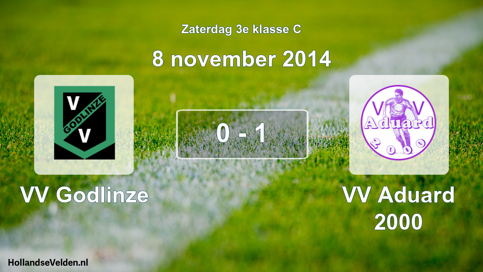 Total number of matches played: VV Godlinze - VV Aduard 2000 0 - 1 (8 November 2014)