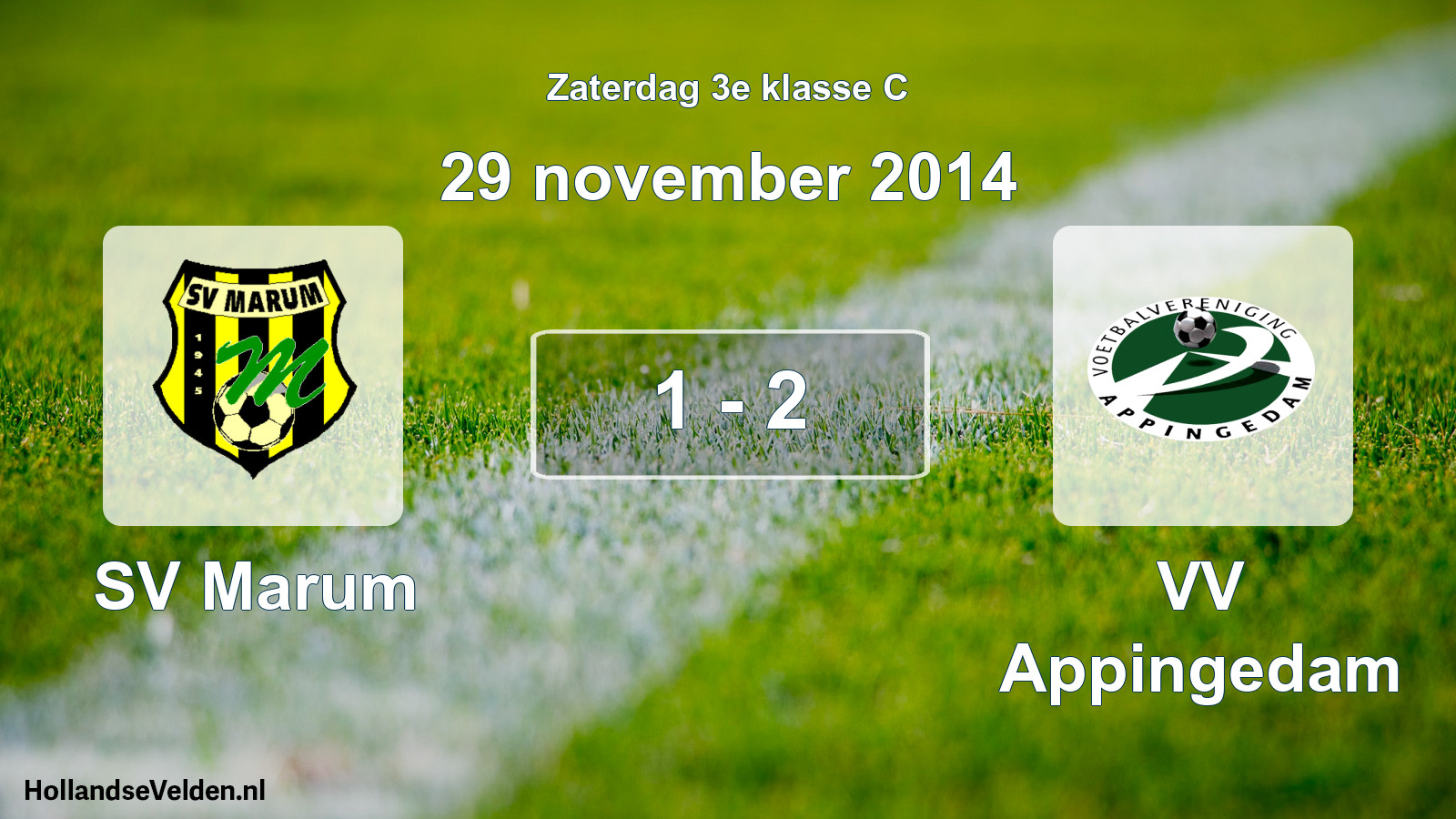 Total number of matches played: SV Marum - VV Appingedam 1 - 2 (29 November 2014)