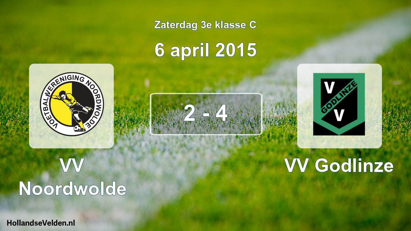Total number of matches played: VV Noordwolde - VV Godlinze 2 - 4 (6 April 2015)