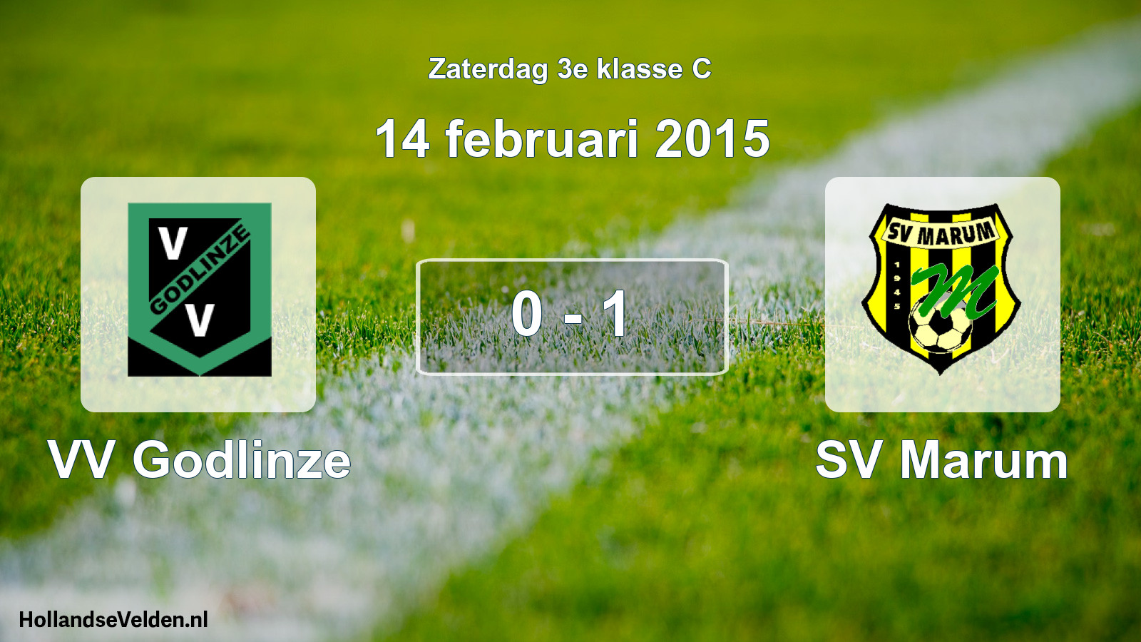 Total number of matches played: VV Godlinze - SV Marum 0 - 1 (14 February 2015)