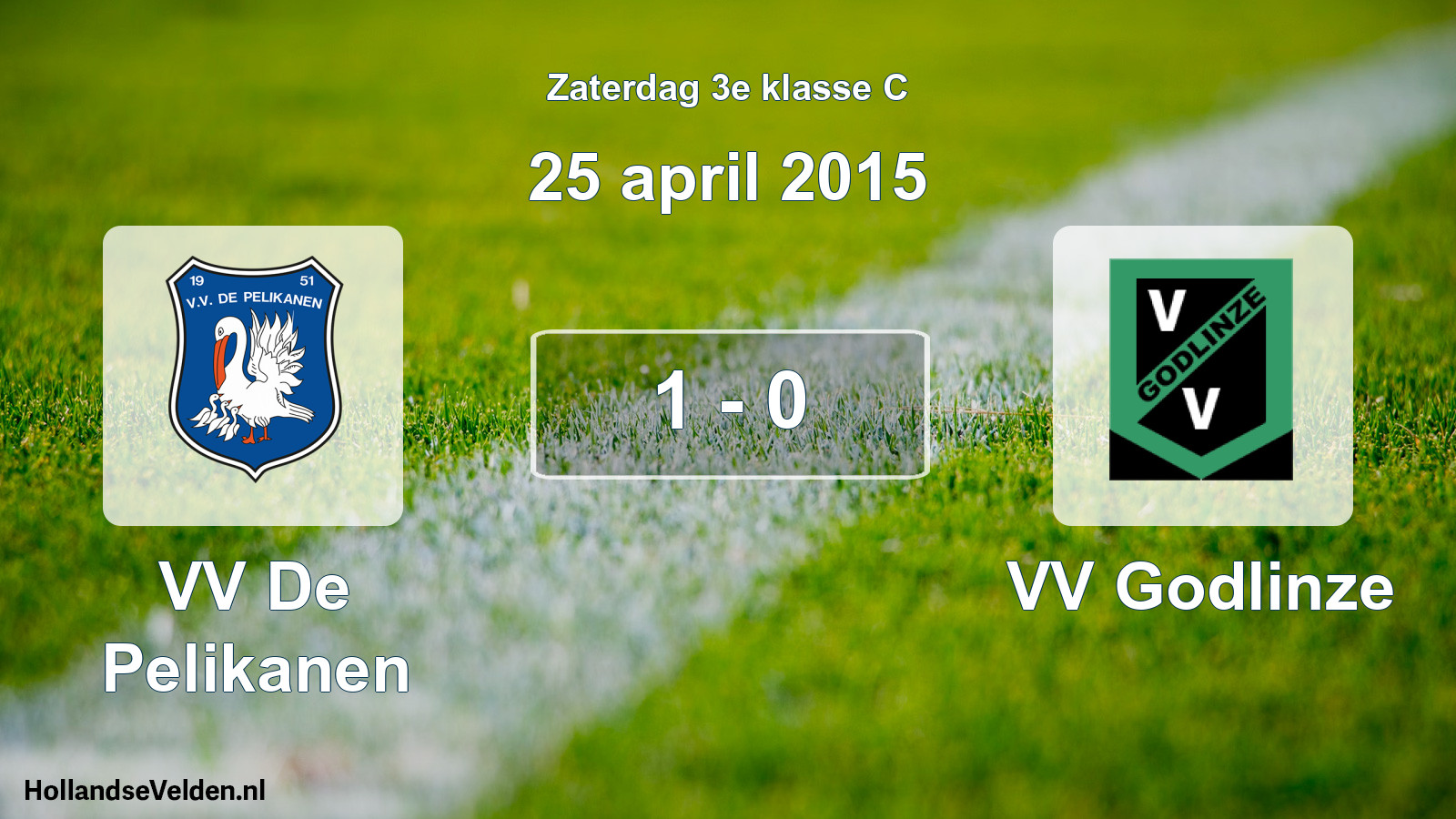 Total number of matches played: VV De Pelikanen - VV Godlinze 1 - 0 (25 April 2015)