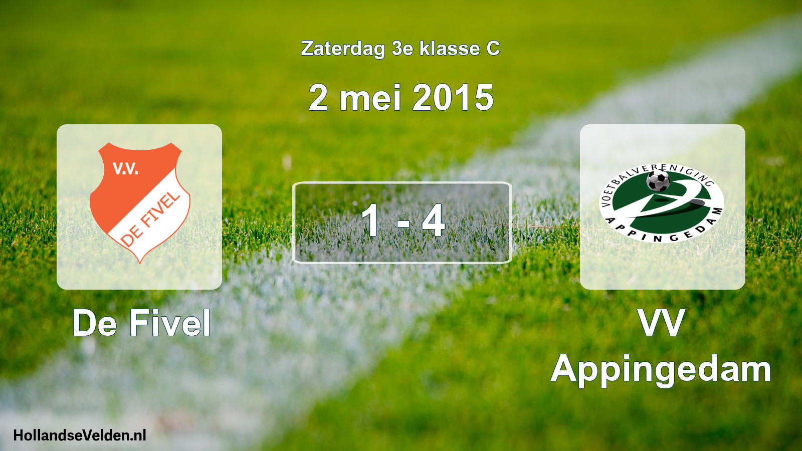 Total number of matches played: De Fivel - VV Appingedam 1 - 4 (2 May 2015)