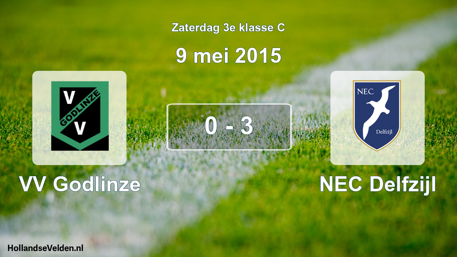 Total number of matches played: VV Godlinze - NEC Delfzijl 0 - 3 (9 May 2015)