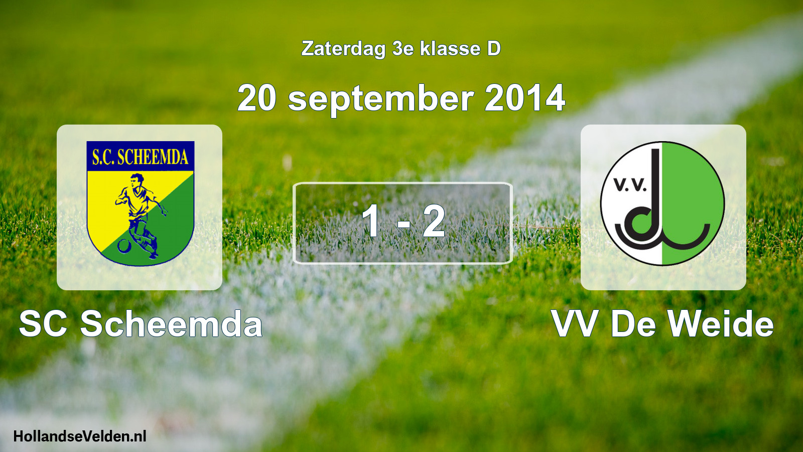 Total number of matches played: SC Scheemda - VV De Weide 1 - 2 (20 September 2014)