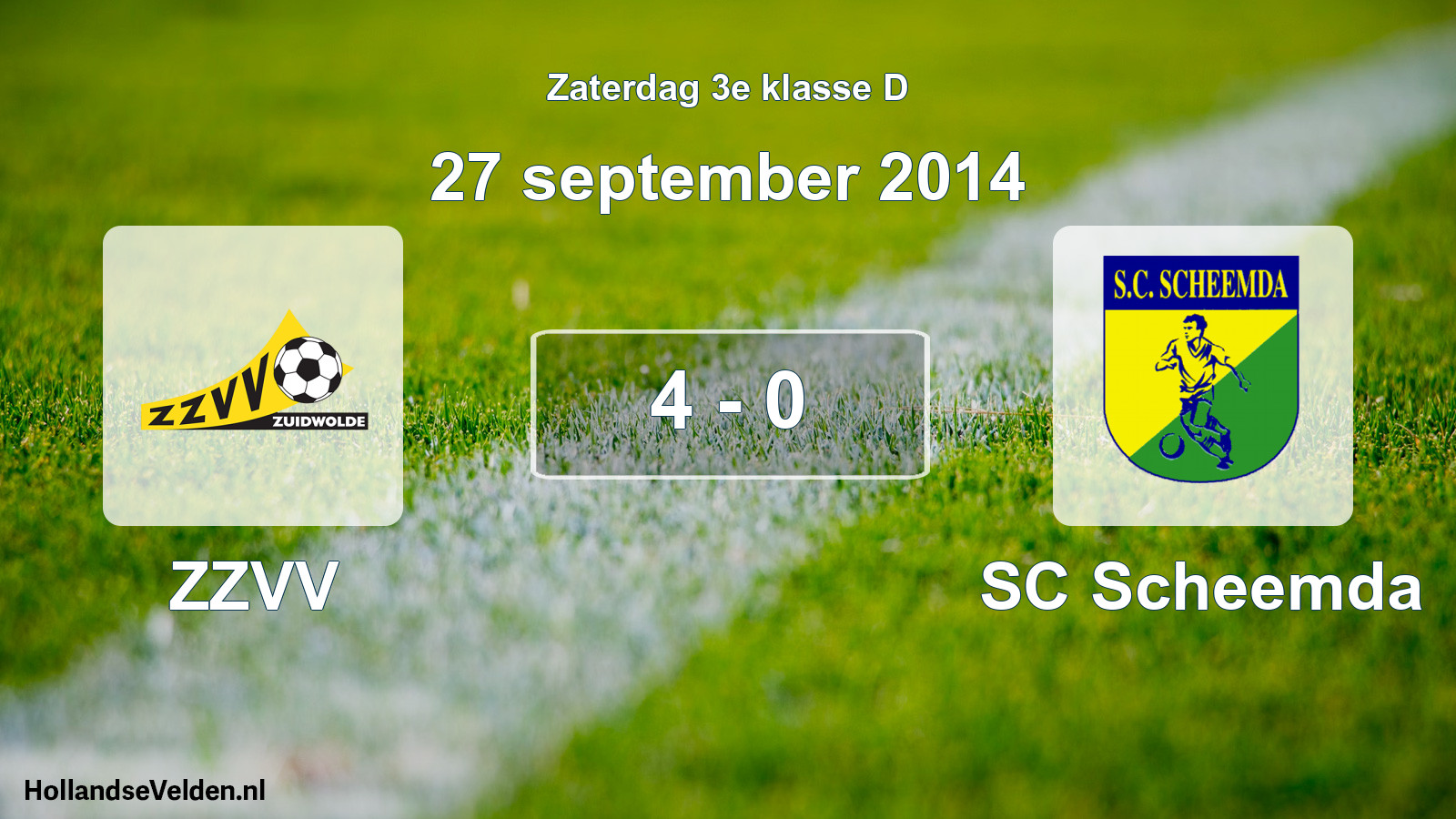 Total number of matches played: ZZVV - SC Scheemda 4 - 0 (27 September 2014)