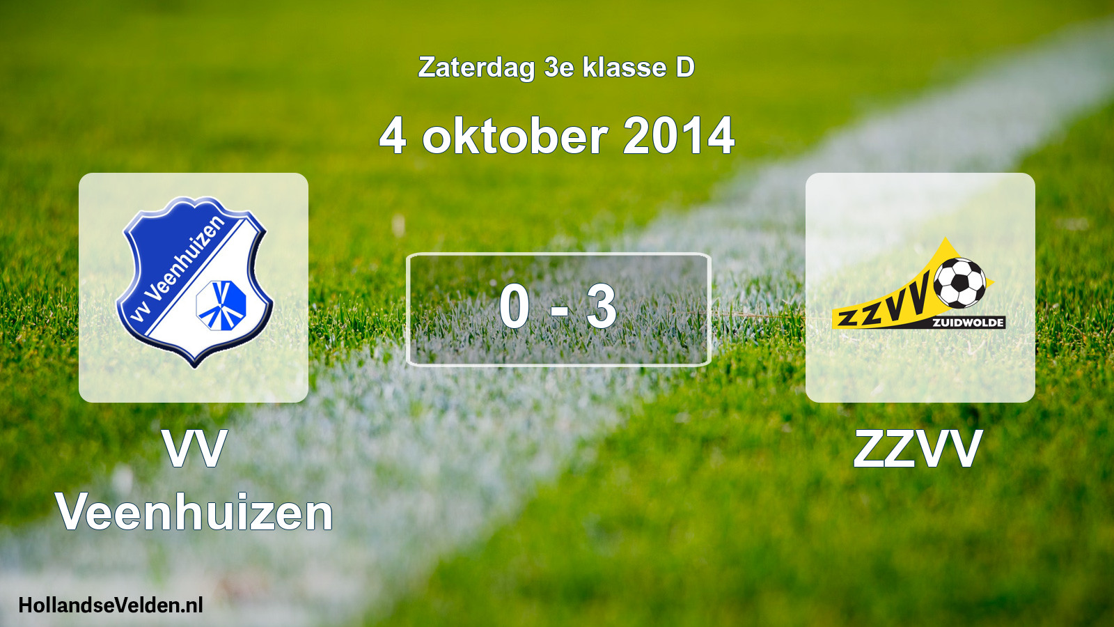 Total number of matches played: VV Veenhuizen - ZZVV 0 - 3 (4 October 2014)