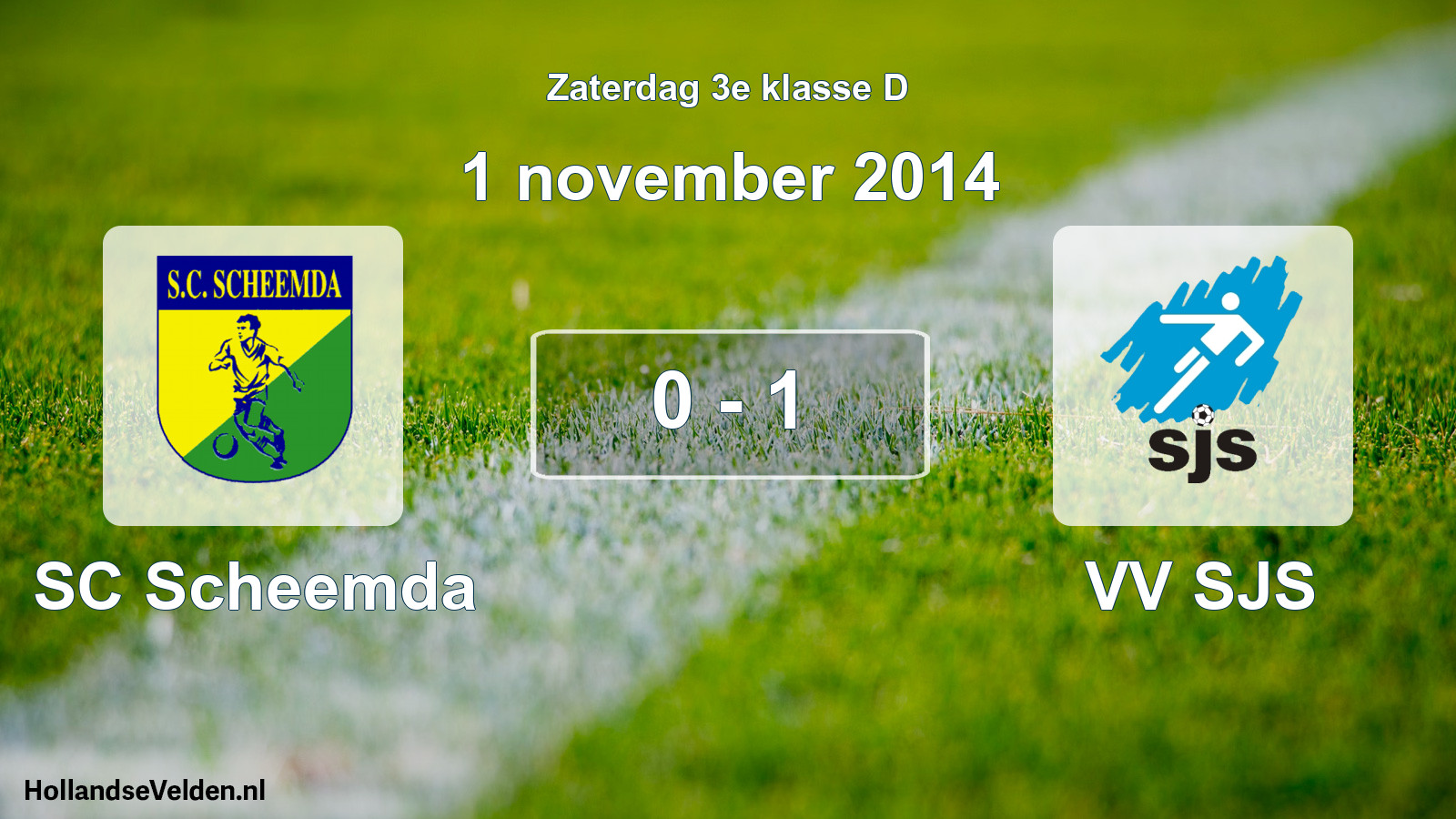 Total number of matches played: SC Scheemda - VV SJS 0 - 1 (1 November 2014)