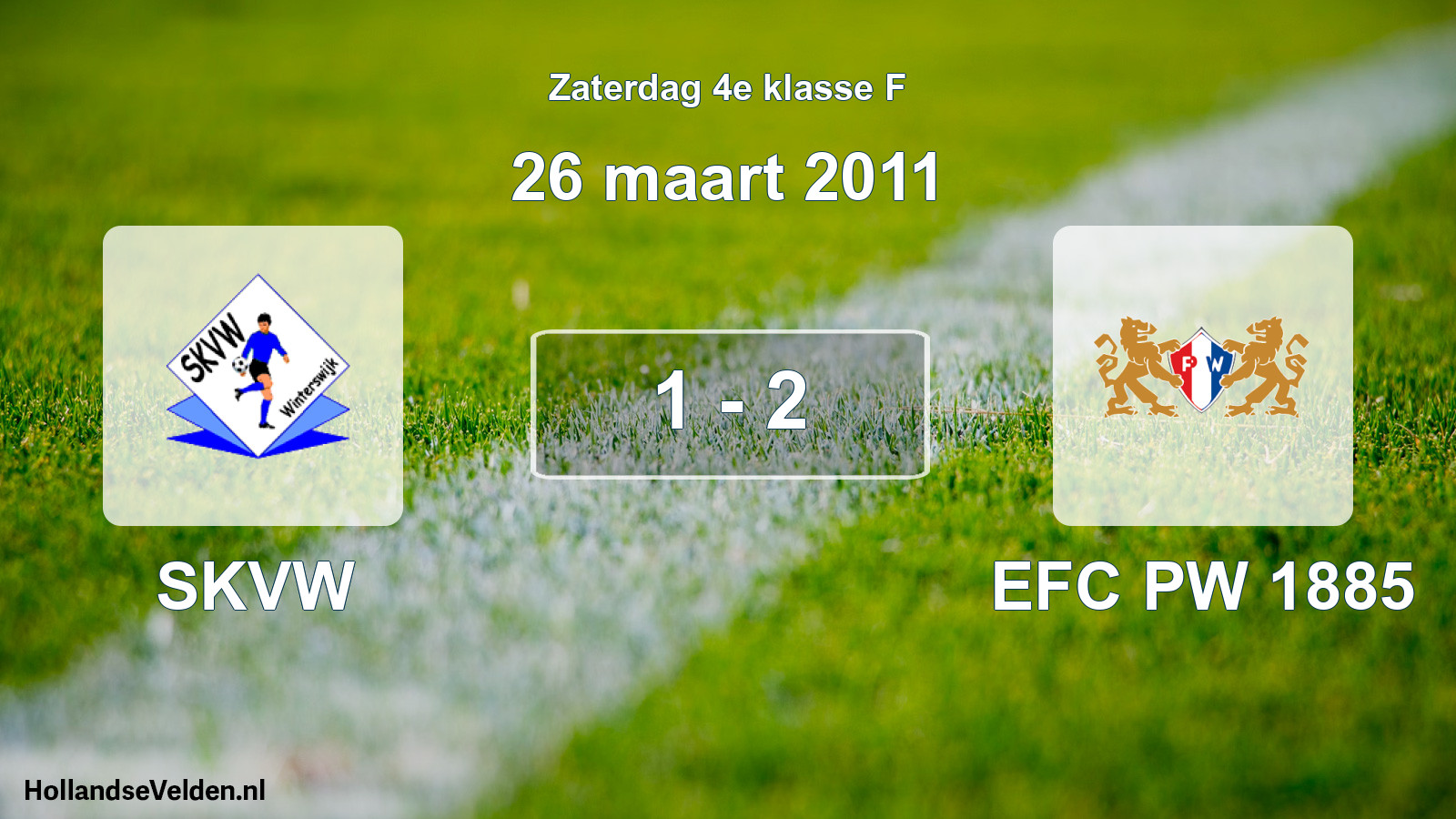 Total number of matches played: SKVW - PW 1885 1 - 2 (26 March 2011)