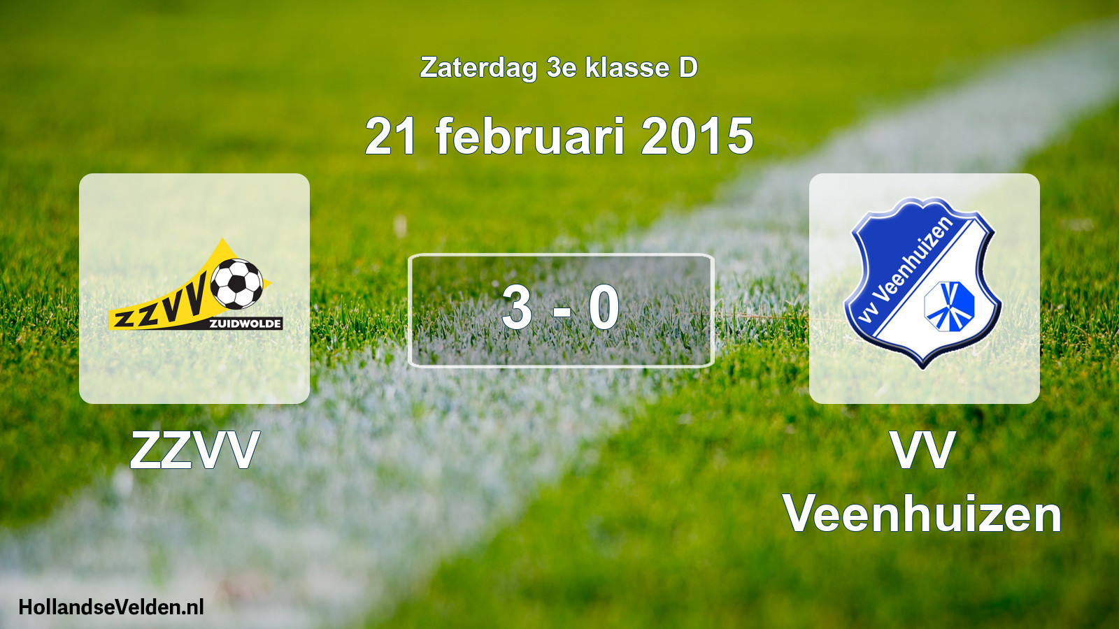 Total number of matches played: ZZVV - VV Veenhuizen 3 - 0 (21 February 2015)