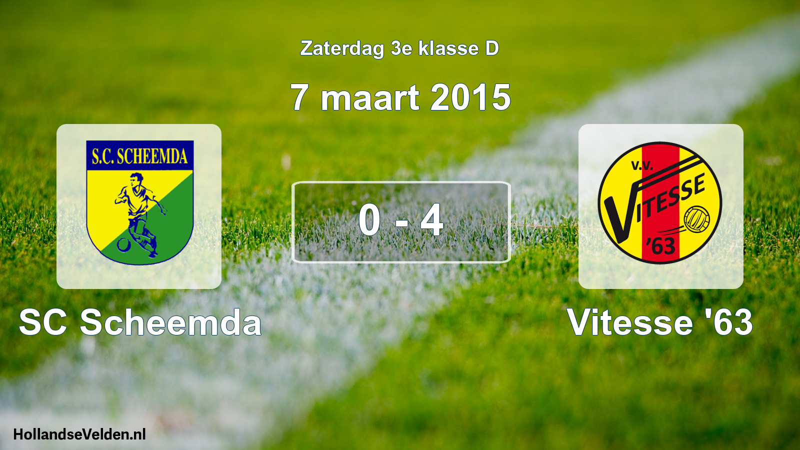 Total number of matches played: SC Scheemda - Vitesse '63 0 - 4 (7 March 2015)