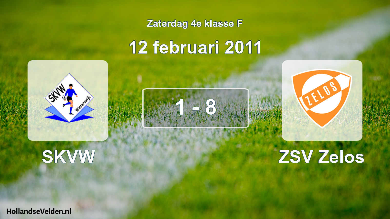 Total number of matches played: SKVW - ZSV Zelos 1 - 8 (12 February 2011)