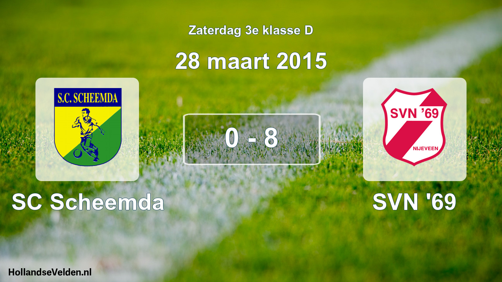 Total number of matches played: SC Scheemda - SVN '69 0 - 8 (28 March 2015)
