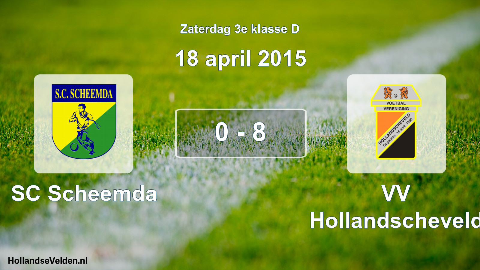 Total number of matches played: SC Scheemda - VV Hollandscheveld 0 - 8 (18 April 2015)