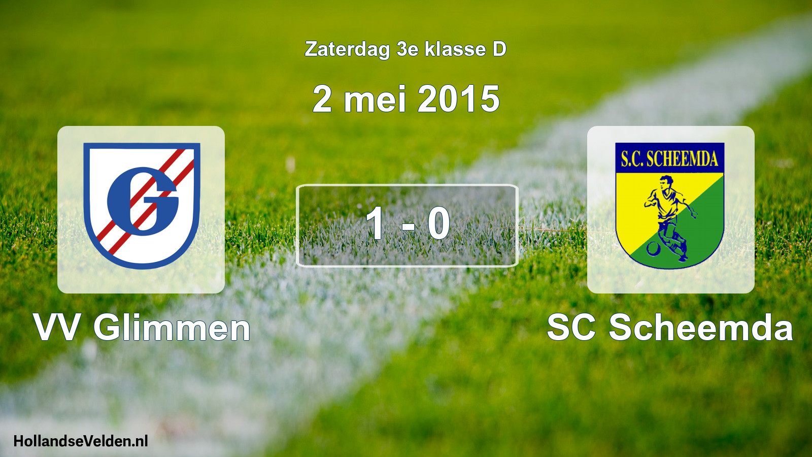 Total number of matches played: VV Glimmen - SC Scheemda 1 - 0 (2 May 2015)