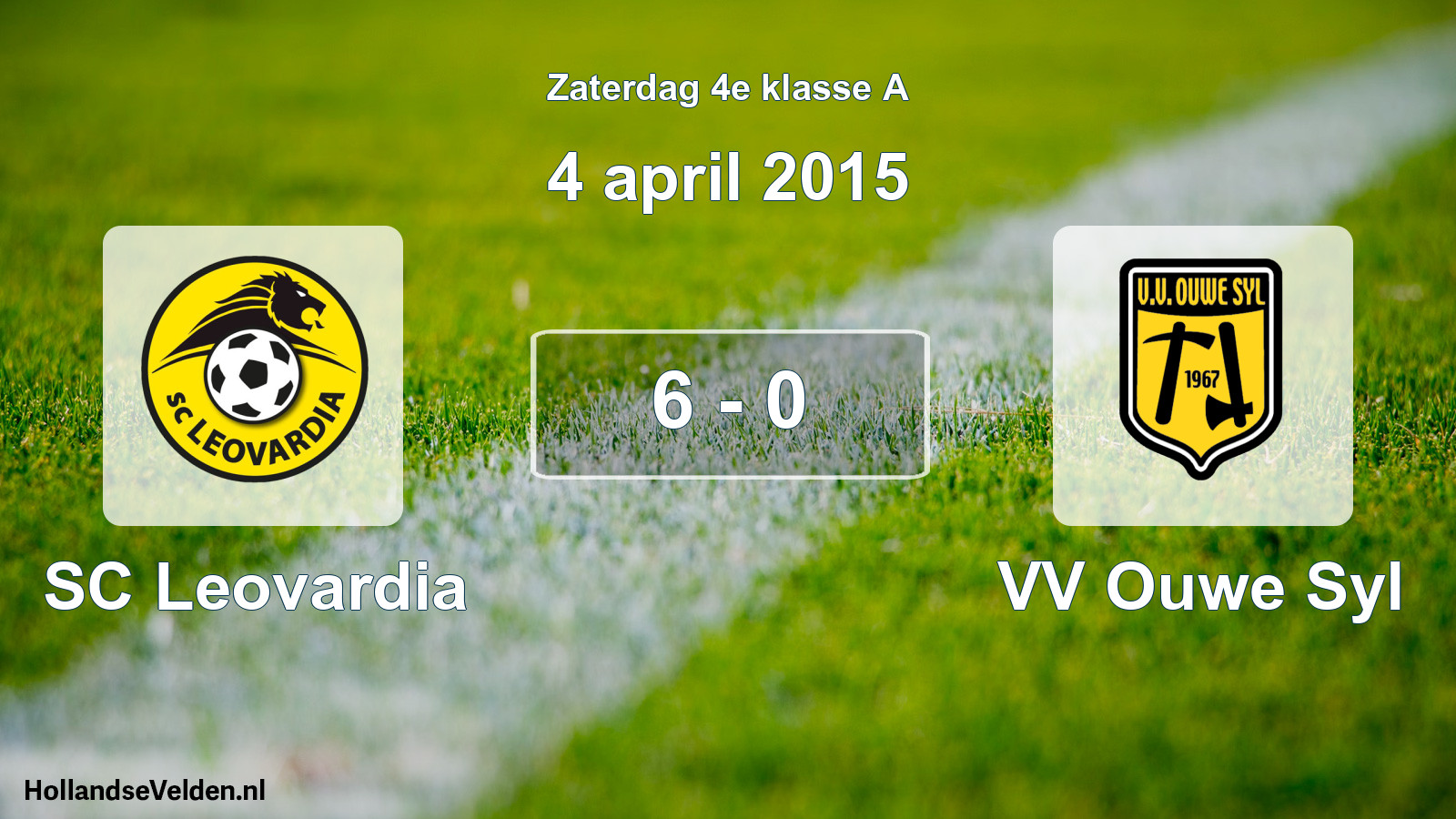 Total number of matches played: SC Leovardia - VV Ouwe Syl 6 - 0 (4 April 2015)