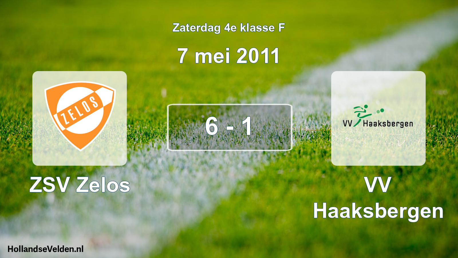 Total number of matches played: ZSV Zelos - VV Haaksbergen 6 - 1 (7 May 2011)