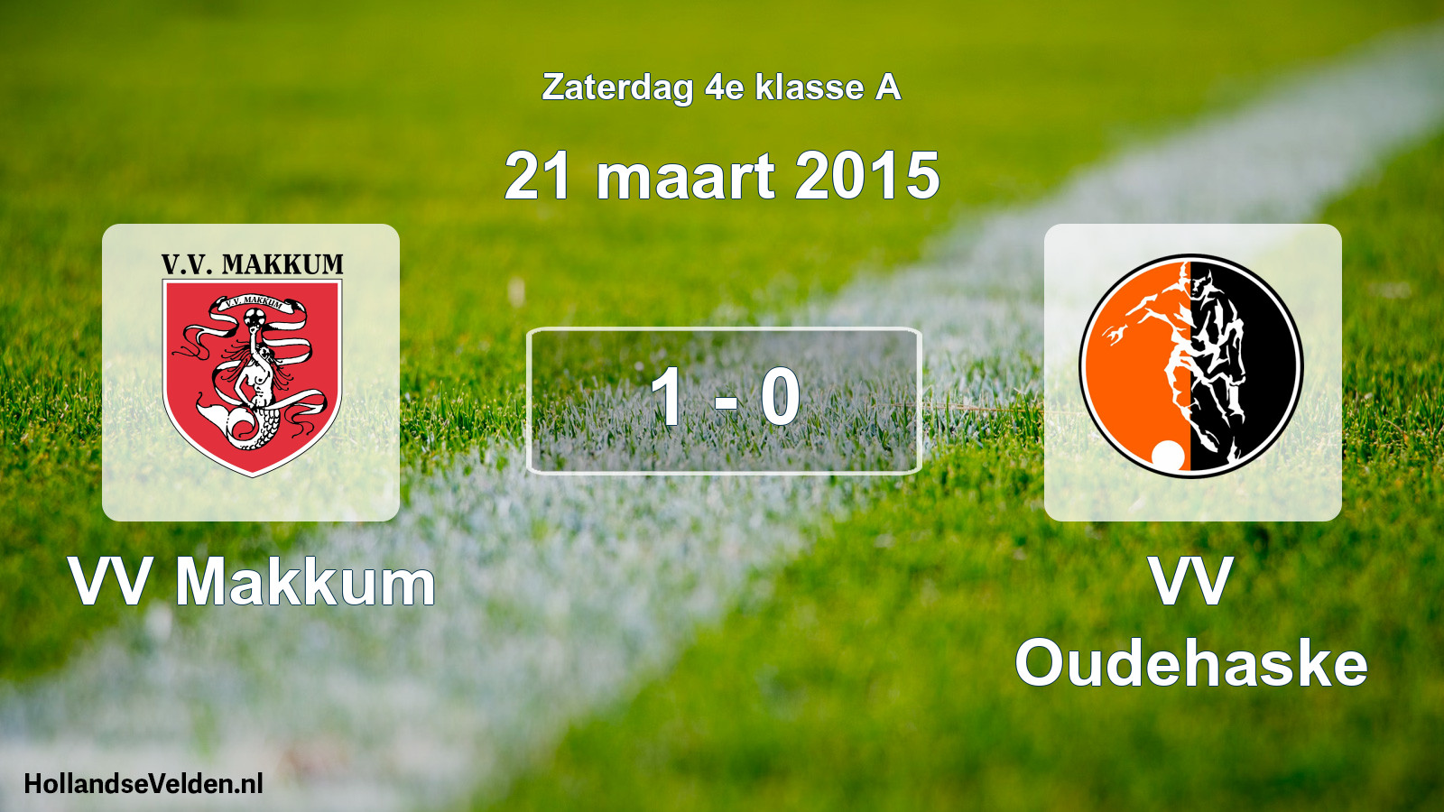 Total number of matches played: VV Makkum - VV Oudehaske 1 - 0 (21 March 2015)