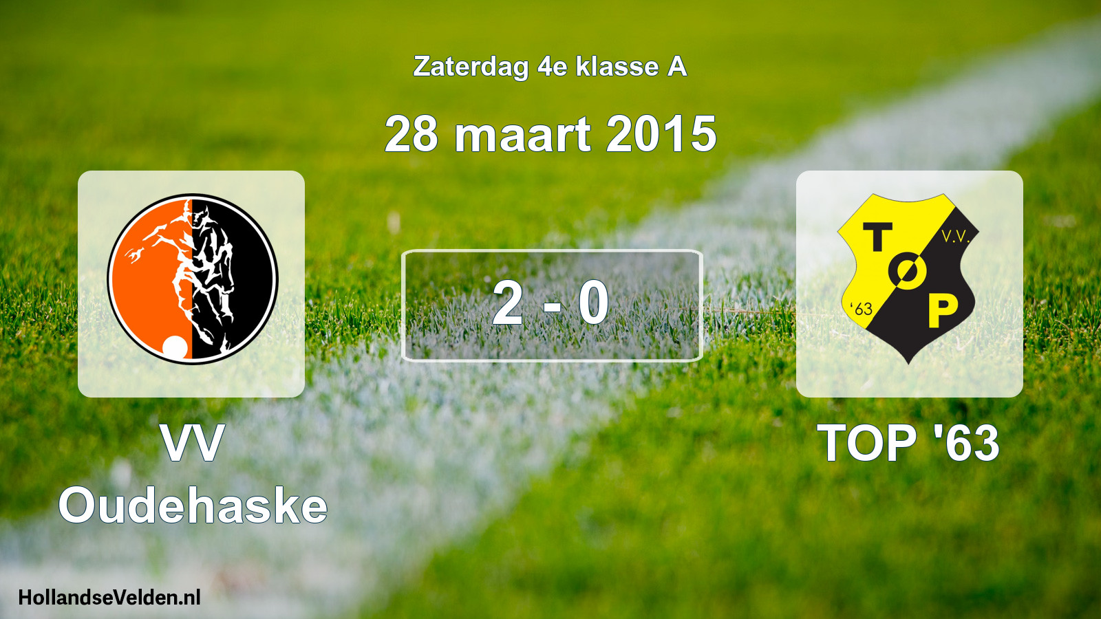 Total number of matches played: VV Oudehaske - TOP '63 2 - 0 (28 March 2015)