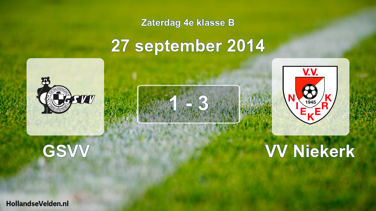 Total number of matches played: GSVV - VV Niekerk 1 - 3 (27 September 2014)