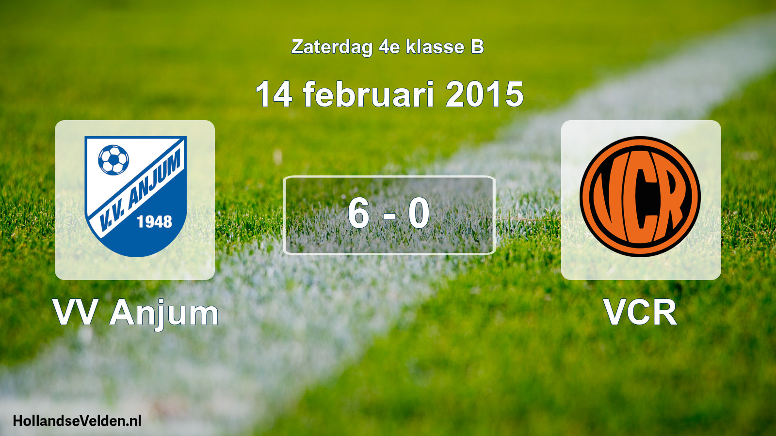 Total number of matches played: VV Anjum - VCR 6 - 0 (14 February 2015)