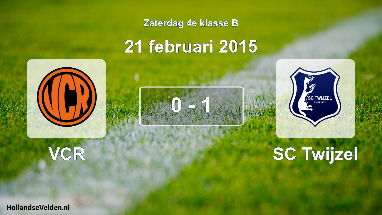 Total number of matches played: VCR - SC Twijzel 0 - 1 (21 February 2015)
