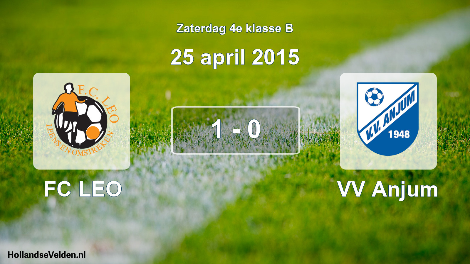 Total number of matches played: FC LEO - VV Anjum 1 - 0 (25 April 2015)