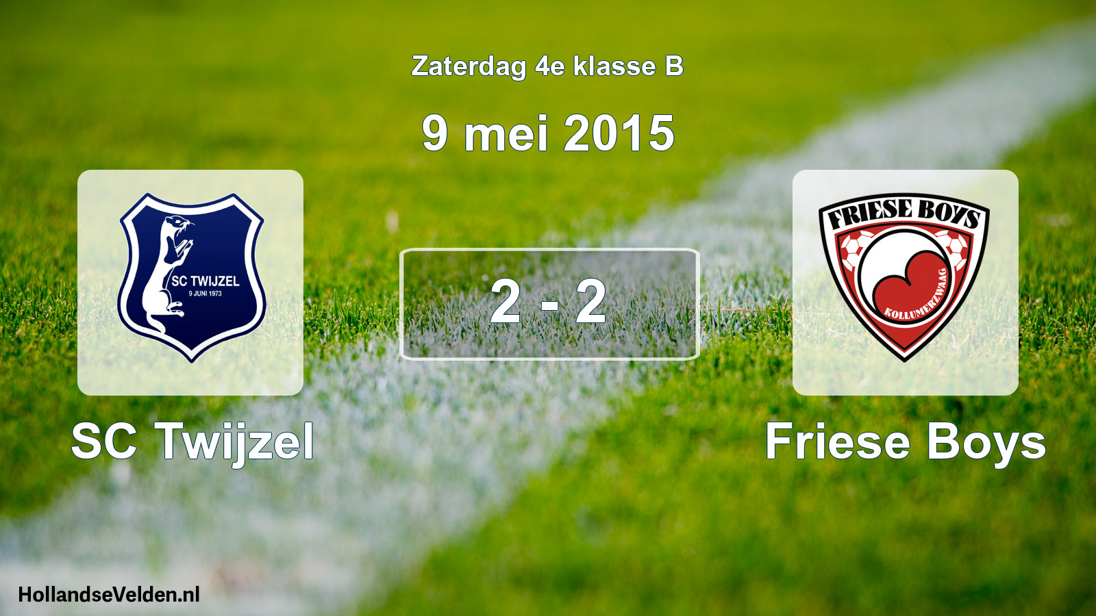 Total number of matches played: SC Twijzel - Friese Boys 2 - 2 (9 May 2015)